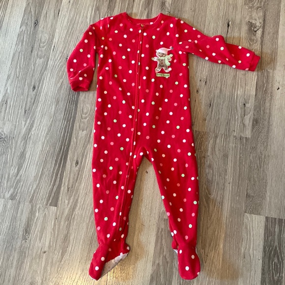 CARTERS Christmas footie Size 3T - Picture 1 of 2